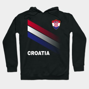 Vintage Croatia Sunflower Flag Croatia Soccer Lover Hoodie